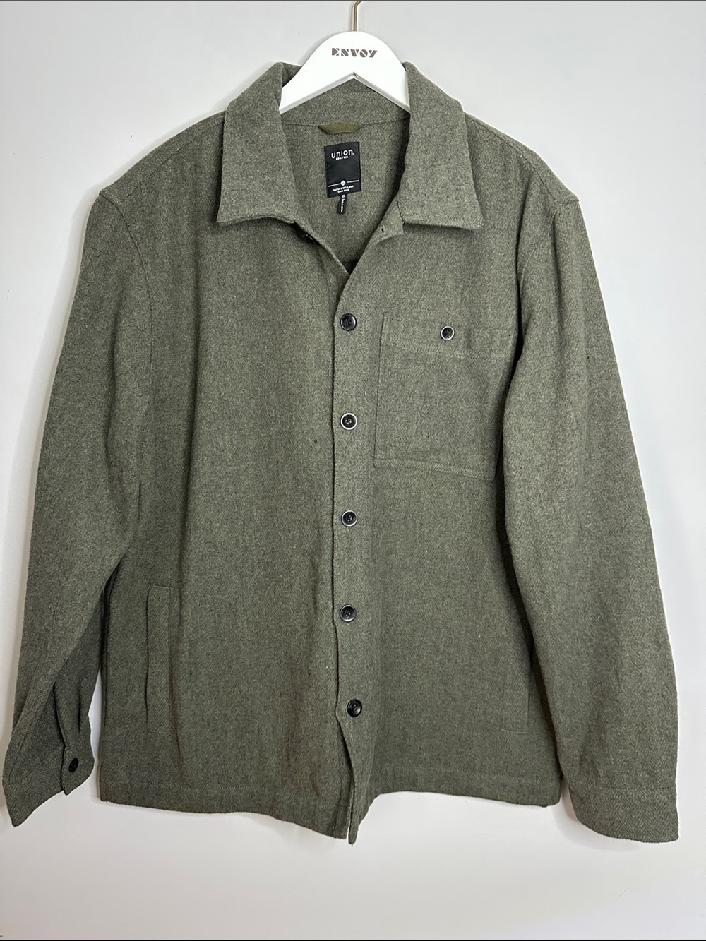 Union Gray Button-Up Thick Shirt size XL